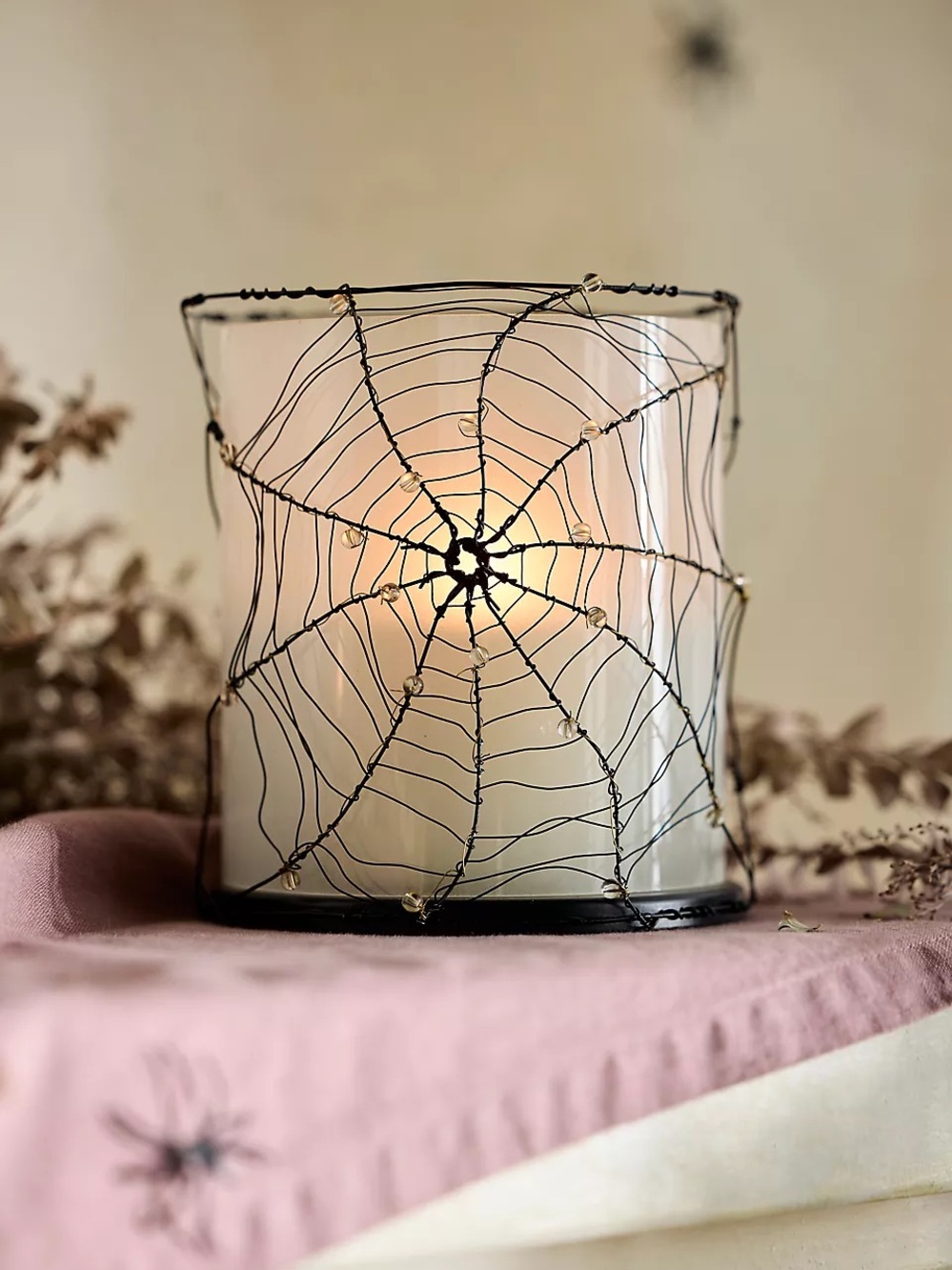 ANTHROOPOLGIE TERRAIM NWT Spider Web Candle Holder -small